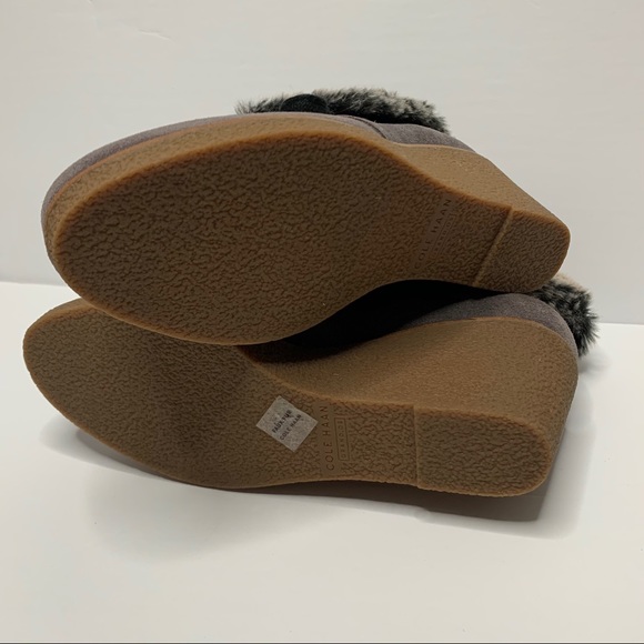 New Cole Haan Coralie Wedge fur Bootie 8 boots - Picture 8 of 10